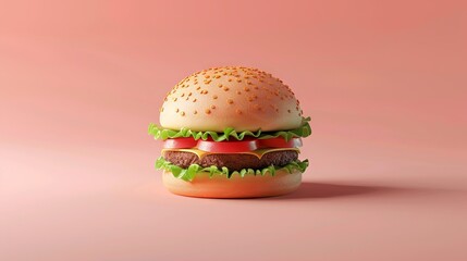 Delicious Hamburger Illustration