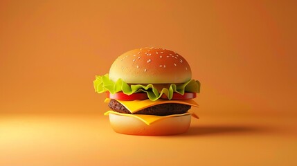 Delicious Hamburger Illustration