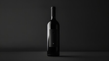 A bottle of wine logo design