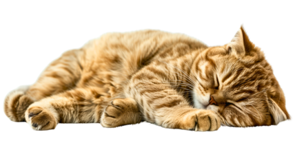 A fluffy orange tabby cat and its adorable young kitten are cuddling together