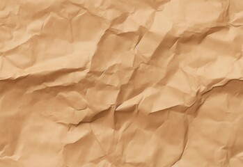 Fototapeta premium Brown paper seamless texture background with crumpled effect for eco friendly product packaging or illustration. AI generated