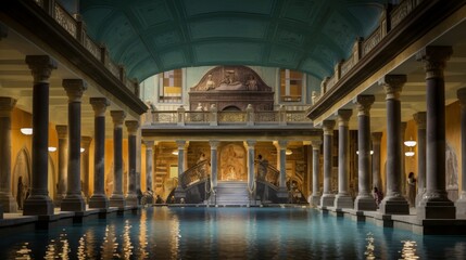 Thermal baths and mosaic walls adorn Roman bathhouse for patrons