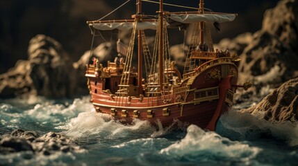 Roman merchant ship sails with precious cargo