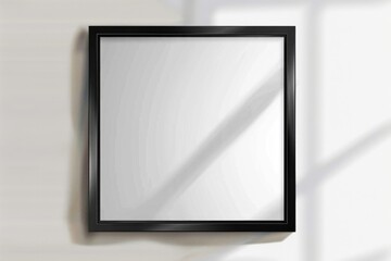 Fototapeta premium A mirror hanging on a wall in a room. Suitable for interior design concepts