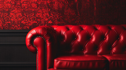 Sofá vermelho de luxo - wallpaper hd