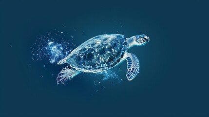 Fototapeta premium Turtle concept logo design