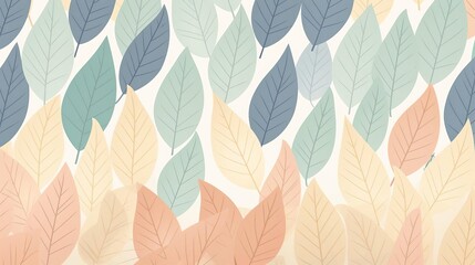 A colorful leafy background with a variety of different colored leaves