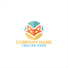 Professional fox logo template. Vector Logo Illustration - Vector
