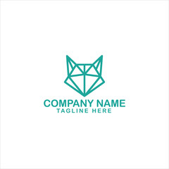 Fototapeta premium creative fox Animal Modern Simple Design Concept 