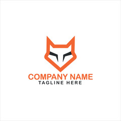 creative fox Animal Modern Simple Design Concept
