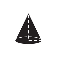 cone geometrical icon design, isolated on white background, vector illustration