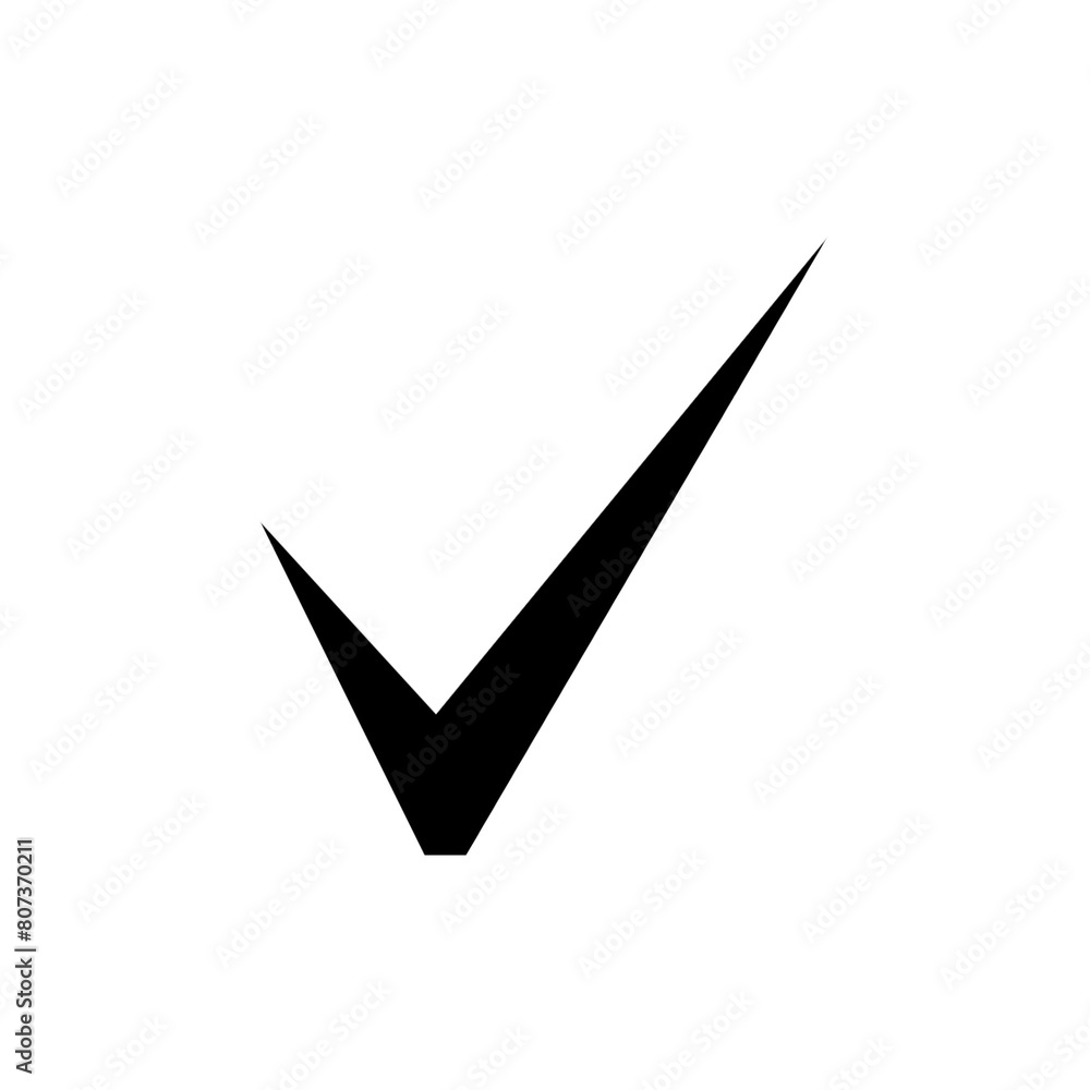 Poster check mark icon with black color simple and modern design