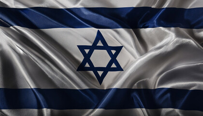 Realistic Artistic Representation of Israel waving flag