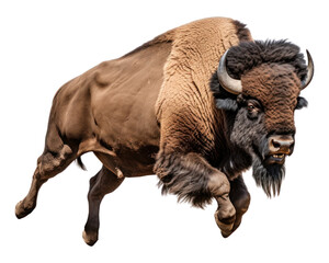 PNG American bison running livestock wildlife animal