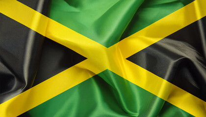 Realistic Artistic Representation of Jamaica waving flag