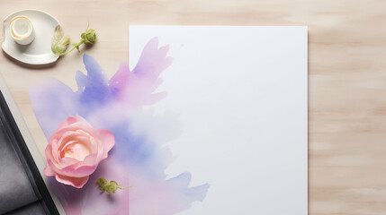 Obraz premium a paper with a flower on it