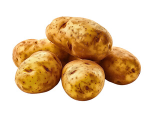 potatoes isolated on white background