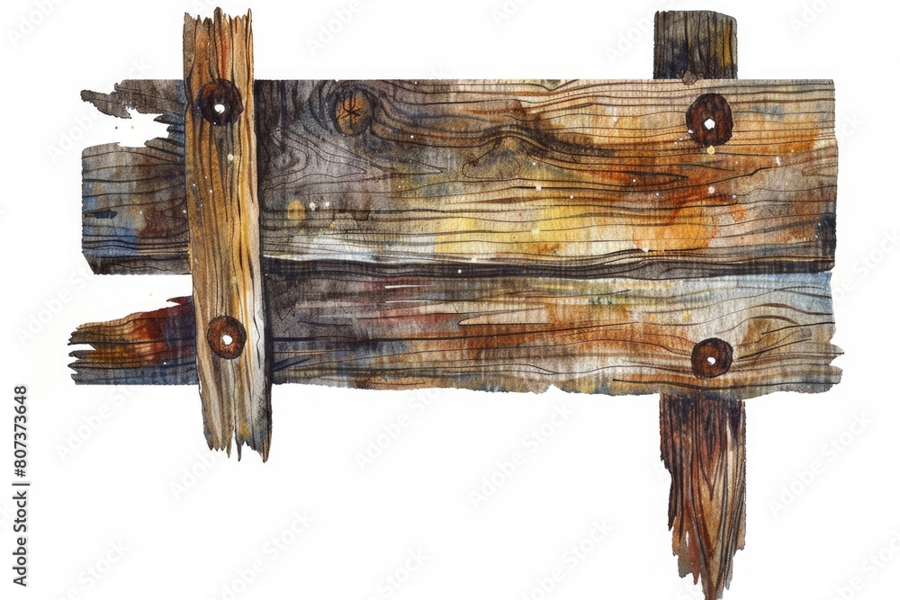 Poster a piece of wood with rust on it, suitable for industrial or rustic themed projects