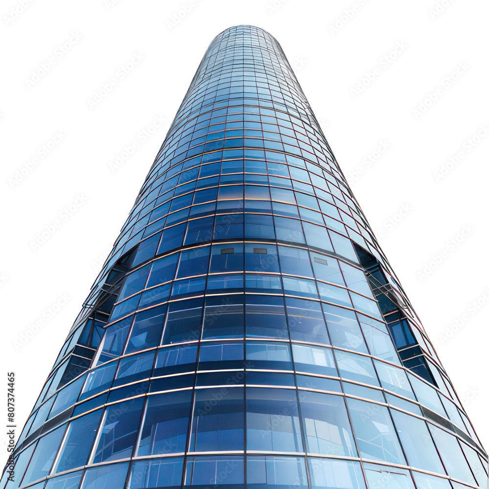 Poster modern skyscraper isolated on white created with generative ai