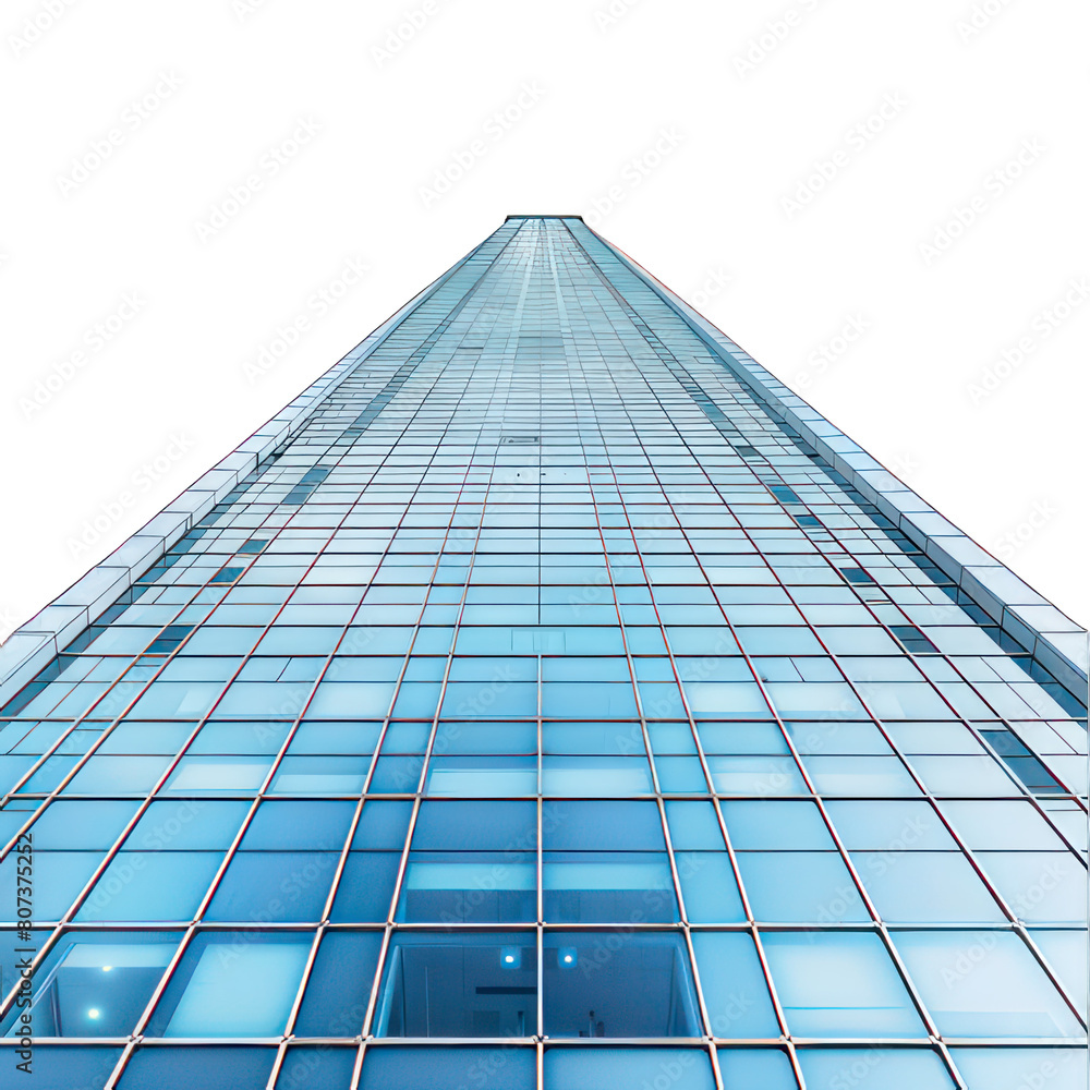 Poster modern skyscraper isolated on white created with generative ai