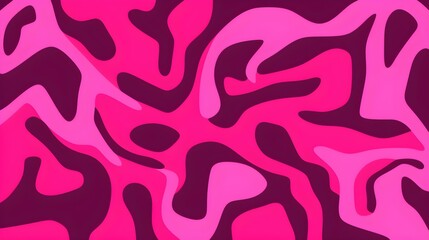 Organic Shapes in hot pink Tones. Flat and minimalistic Wallpaper