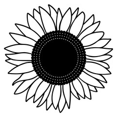 Half Sunflower, Flower , Monogram, Sunflower silhouette, Floral, Sunflower SVG, Sunflower t shirts and svg design, sunflower motivational quotes.