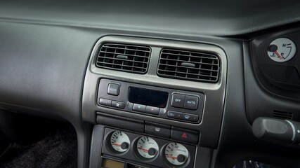 Heater controls in a car
