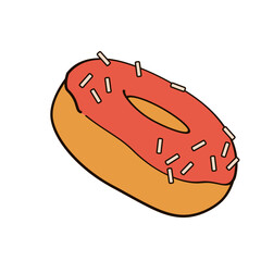 donut with pink glaze