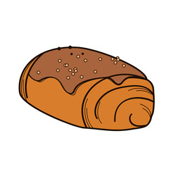 French pastry called pain au chocolate   