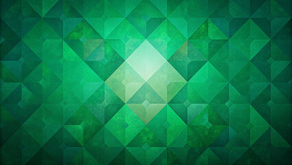 Symmetrical Geometric Pattern with Various Shades of Green Triangles Forming a Diamond Shape - Ideal for Art Design, Geometry, Symmetry, or Color Gradient Themes.