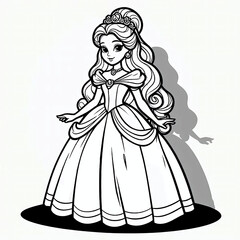 Fototapeta premium Princess coloring 