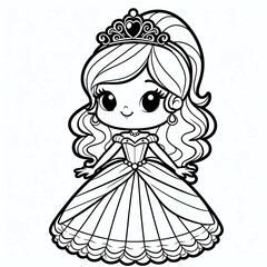 Fototapeta premium Princess coloring 
