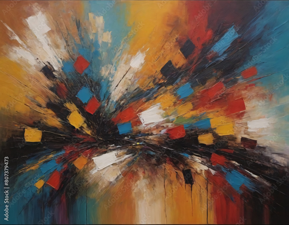 Poster abstract pattern art painting creative colorful unique backgrounds image design