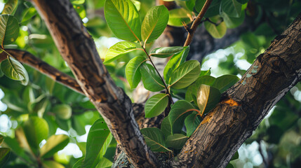 Close Up of Tree With Leaves