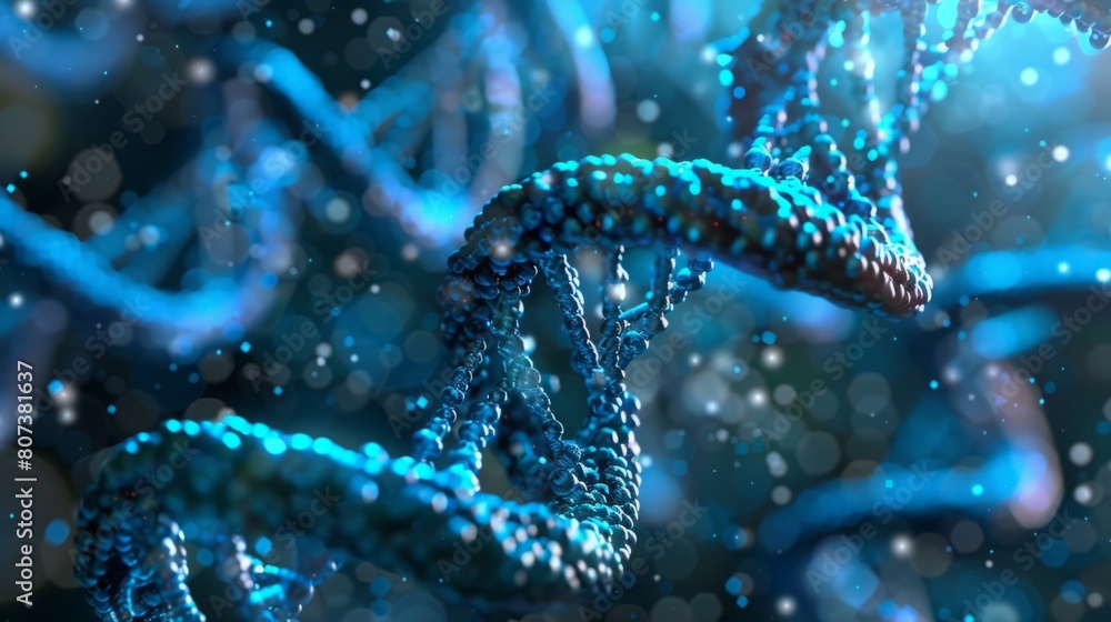 Poster close up view of a blue and black structure with intricate design and patterns, showcasing the detai
