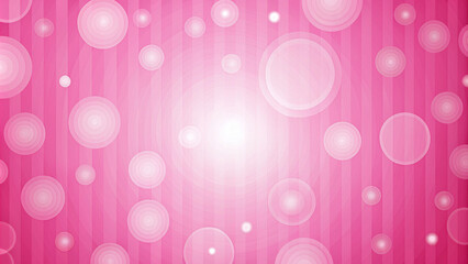 Abstract Pink Gradient Background with Various-Sized Circles and Dots - Bokeh Effect for Design Elements, Backgrounds, or Photography Concepts.