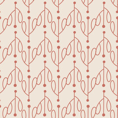 Seamless pattern with abstract shapes. Decorative trendy background in minimalist style. Vector Illustration.