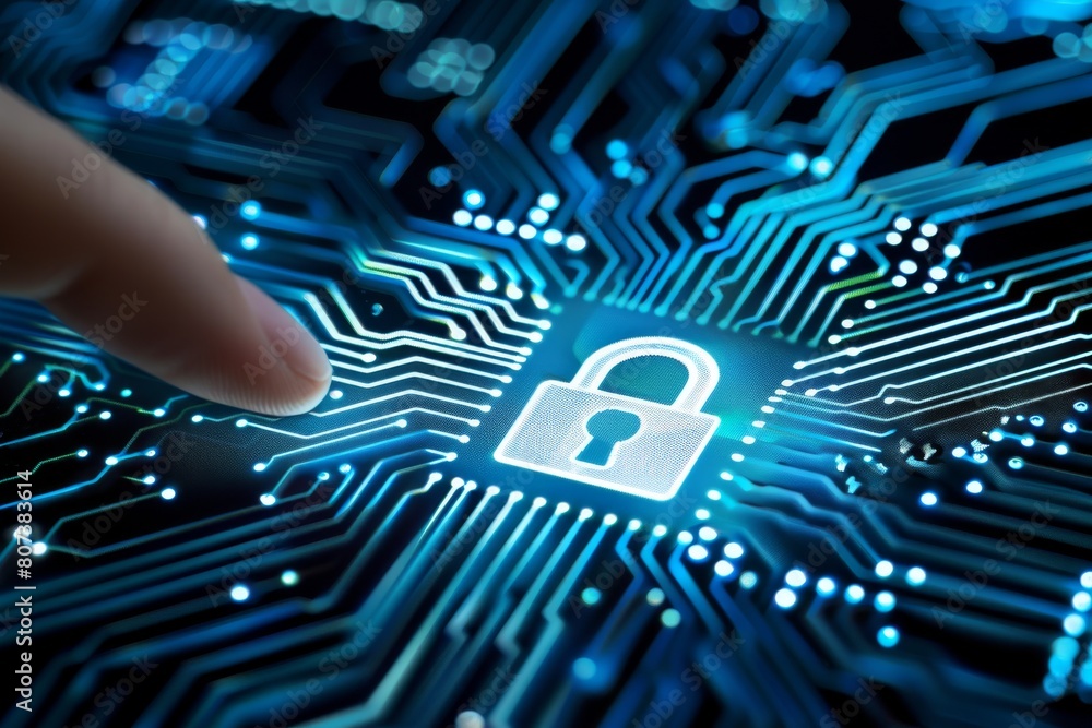 Poster cyber policies protect technology platforms through encryption and digital identity security, enhanc