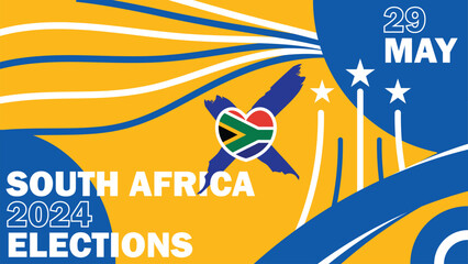 South Africa 2024 elections vector banner design.