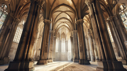 Majestic Architectural Symmetry: Arches, Columns, and Windows