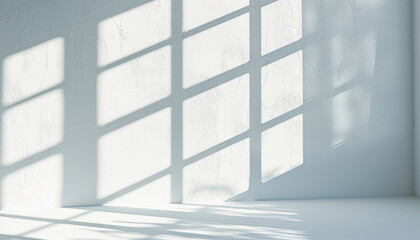 Soft blue shadow window pattern in modern interior
