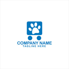 pet love logo design. pet care concept element. linear style symbol vector illustration.
