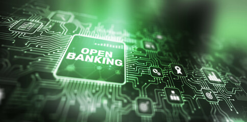 Open banking financial technology concept Mixed Media