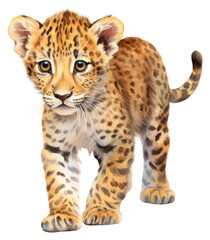 Fototapeta premium PNG Wildlife leopard cheetah animal.