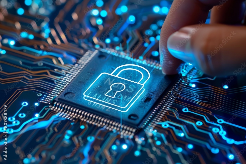 Poster cyber strategy employs network safeguards in security sisd frameworks, protecting laptops with secur