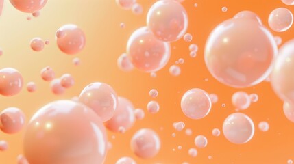 Peach background wallpaper collection with glossy balls. 3D render image with texture ideal for marketing and social media images. Minimal canvas copy space for text and images. High quality photo