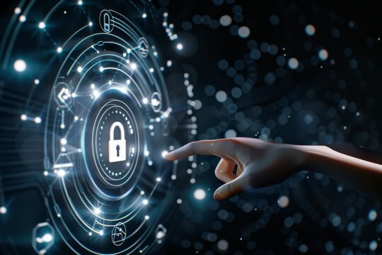 Data protection advances with traceroute in secure networks, leveraging cloud data management, privacy settings, and padlock security against cyber threats.