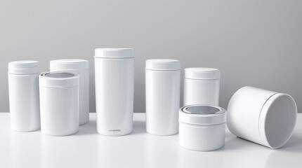 bottle and glass, container, mockup 