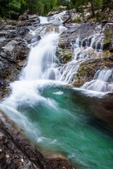 Amazing waterfall in the mountains