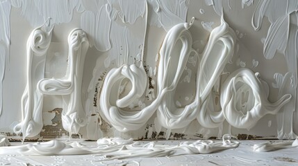 White Slime Hello concept art poster.